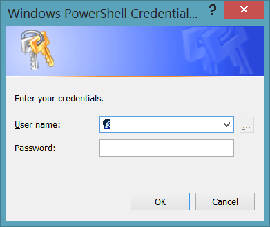 Windows PowerShell log in credentials