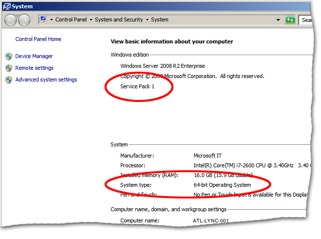 System dialog box showing settings