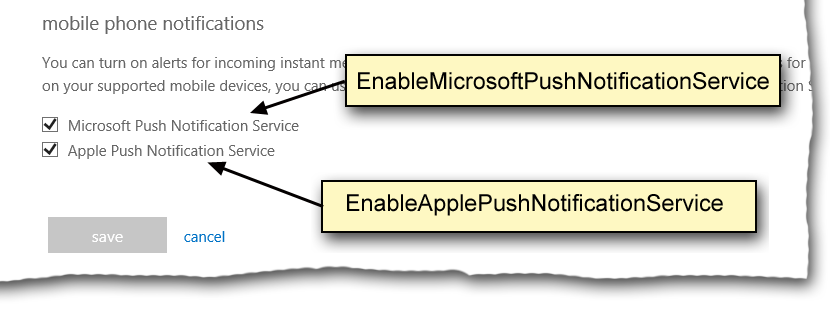 Association shown between Lync options / PS cmdlet